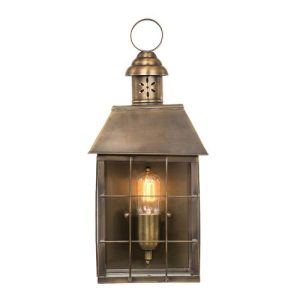 ELSTEAD HYDE PARK 1 LIGHT WALL LANTERN - BRASS
