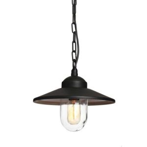ELSTEAD KLAMPENBORG 1 LIGHT CHAIN LANTERN - BLACK