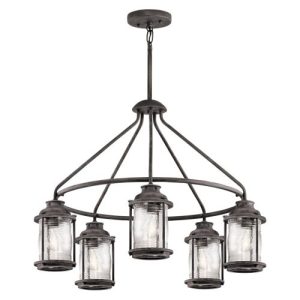 ELSTEAD ASHLAND BAY 5 LIGHT OUTDOOR CHANDELIER