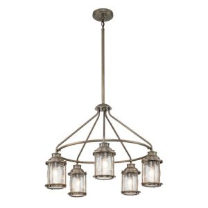ELSTEAD ASHLAND BAY 5 LIGHT OUTDOOR CHANDELIER