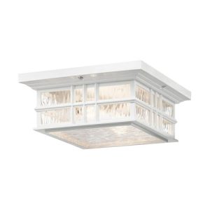 ELSTEAD BEACON SQUARE 2 LIGHT FLUSH MOUNT