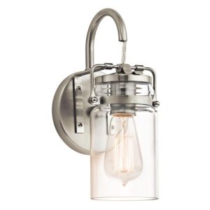 ELSTEAD BRINLEY 1 LIGHT WALL LIGHT - BRUSHED NICKEL