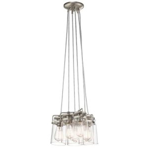 ELSTEAD BRINLEY 6 LIGHT PENDANT - BRUSHED NICKEL