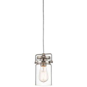 ELSTEAD BRINLEY 1 LIGHT MINI PENDANT - BRUSHED NICKEL