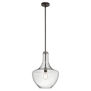 ELSTEAD EVERLY 1 LIGHT MEDIUM PENDANT - OLDE BRONZE