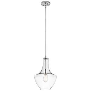 ELSTEAD EVERLY 1 LIGHT SMALL PENDANT - CHROME