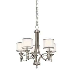 ELSTEAD LACEY 5 LIGHT CHANDELIER - ANTIQUE PEWTER