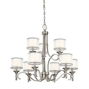 ELSTEAD LACEY 9 LIGHT CHANDELIER - ANTIQUE PEWTER
