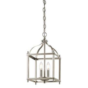 ELSTEAD LARKIN 2 LIGHT SMALL PENDANT - BRUSHED NICKEL