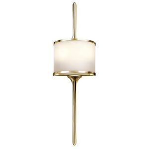 ELSTEAD MONA 2 LIGHT WALL LIGHT - POLISHED BRASS