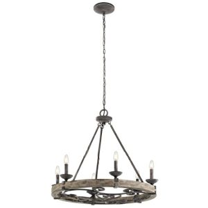 ELSTEAD TAULBEE 6 LIGHT CHANDELIER