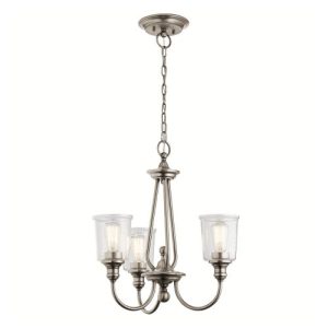 ELSTEAD WAVERLY 3 LIGHT CHANDELIER - CLASSIC PEWTER