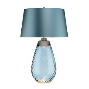 ELSTEAD LENA 2 LIGHT LARGE BLUE TABLE LAMP