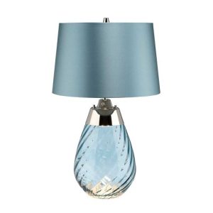 ELSTEAD LENA 2 LIGHT SMALL BLUE TABLE LAMP