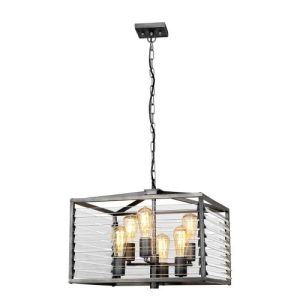 ELSTEAD LOUVRE 6 LIGHT PENDANT