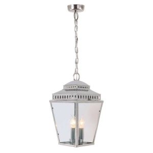 ELSTEAD MANSION HOUSE 3 LIGHT CHAIN LANTERN - POLISHED NICKEL
