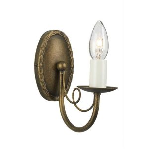 ELSTEAD MINSTER 1 LIGHT WALL LIGHT - BLACK/GOLD