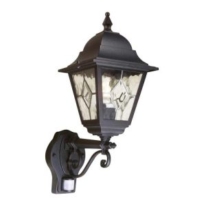 ELSTEAD NORFOLK 1 LIGHT UP WALL LANTERN WITH PIR