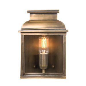 ELSTEAD OLD BAILEY 1 LIGHT WALL LANTERN - BRASS