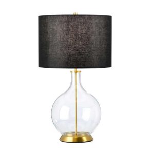 ELSTEAD ORB 1 LIGHT TABLE LAMP (COMPLETE WITH BLACK SHADE)