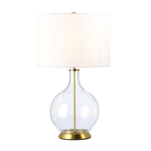 ELSTEAD ORB 1 LIGHT TABLE LAMP (COMPLETE WITH WHITE SHADE)