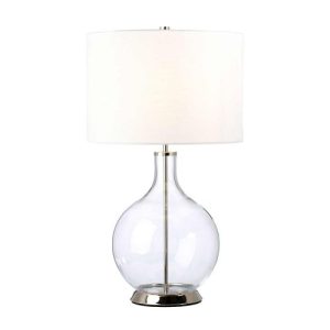 ELSTEAD ORB 1 LIGHT TABLE LAMP (COMPLETE WITH WHITE SHADE)