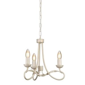 ELSTEAD OLIVIA 3 LIGHT CHANDELIER - IVORY/GOLD