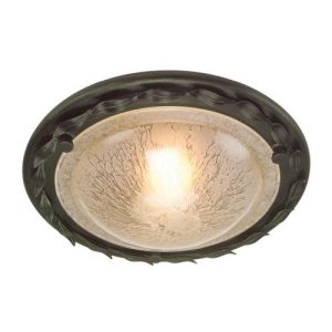 ELSTEAD OLIVIA 1 LIGHT FLUSH - BLACK/GOLD