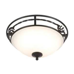 ELSTEAD PEMBROKE 2 LIGHT FLUSH LIGHT STYLE A - BLACK