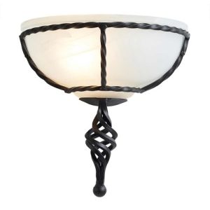 ELSTEAD PEMBROKE 1 LIGHT WALL UPLIGHTER - BLACK