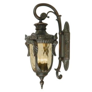 ELSTEAD PHILADELPHIA 3 LIGHT LARGE DOWN WALL LANTERN - OLD BRONZE