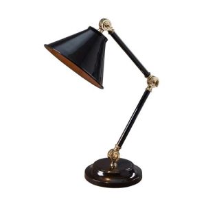 ELSTEAD PROVENCE ELEMENT 1 LIGHT MINI TABLE LAMP - BLACK/POLISHED BRASS