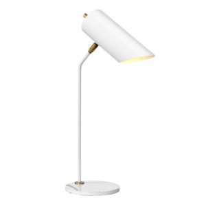 ELSTEAD QUINTO 1 LIGHT TABLE LAMP - WHITE AGED BRASS