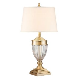 ELSTEAD DENNISON 1 LIGHT TABLE LAMP - BRUSHED BRASS