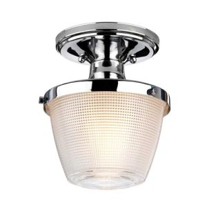 ELSTEAD DUBLIN 1 LIGHT SEMI-FLUSH MOUNT - POLISHED CHROME