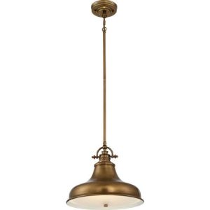 ELSTEAD EMERY 1 LIGHT MEDIUM PENDANT - WEATHERED BRASS