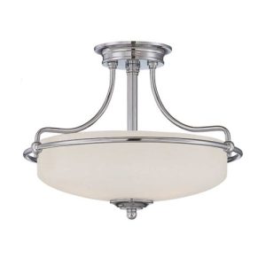 ELSTEAD GRIFFIN 3 LIGHT SEMI-FLUSH LIGHT - POLISHED CHROME