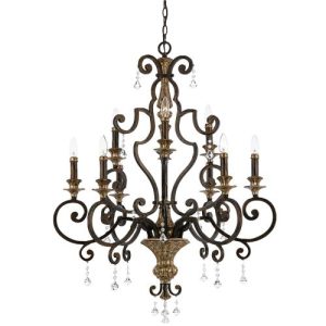 ELSTEAD MARQUETTE 9 LIGHT CHANDELIER