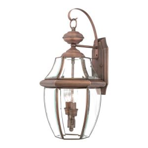 ELSTEAD NEWBURY 2 LIGHT LARGE WALL LANTERN - AGED COPPER