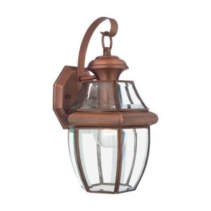 ELSTEAD NEWBURY 1 LIGHT MEDIUM WALL LANTERN - AGED COPPER