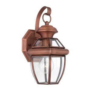 ELSTEAD NEWBURY 1 LIGHT SMALL WALL LANTERN - AGED COPPER