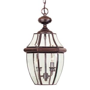 ELSTEAD NEWBURY 2 LIGHT LARGE CHAIN LANTERN - AGED COPPER