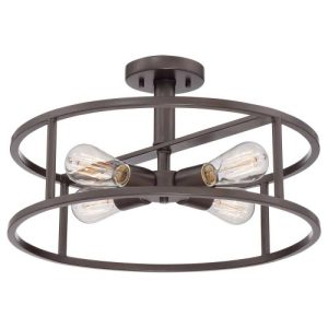ELSTEAD NEW HARBOR 4 LIGHT SEMI-FLUSH