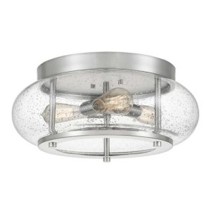 ELSTEAD TRILOGY 3 LIGHT FLUSH MOUNT - BRUSHED NICKEL