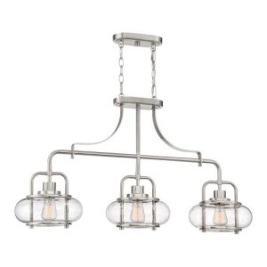 ELSTEAD TRILOGY 3 LIGHT ISLAND PENDANT - BRUSHED NICKEL