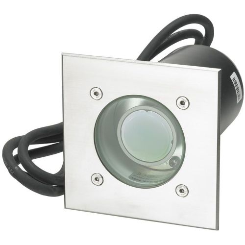 ELSTEAD RENA SQUARE 1 LIGHT INGROUND LIGHT STAINLESS STEEL