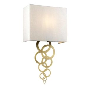 ELSTEAD ROSA MEDIUM 1 LIGHT WALL LIGHT - AGED BRASS