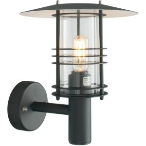 ELSTEAD STOCKHOLM 1 LIGHT WALL LANTERN - BLACK