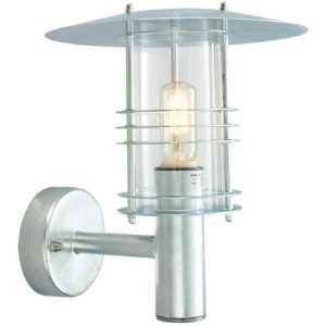 ELSTEAD STOCKHOLM 1 LIGHT WALL LANTERN - GALVANISED