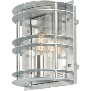 ELSTEAD STOCKHOLM 1 LIGHT FLUSH LIGHT - GALVANISED WITH CLEAR GLASS